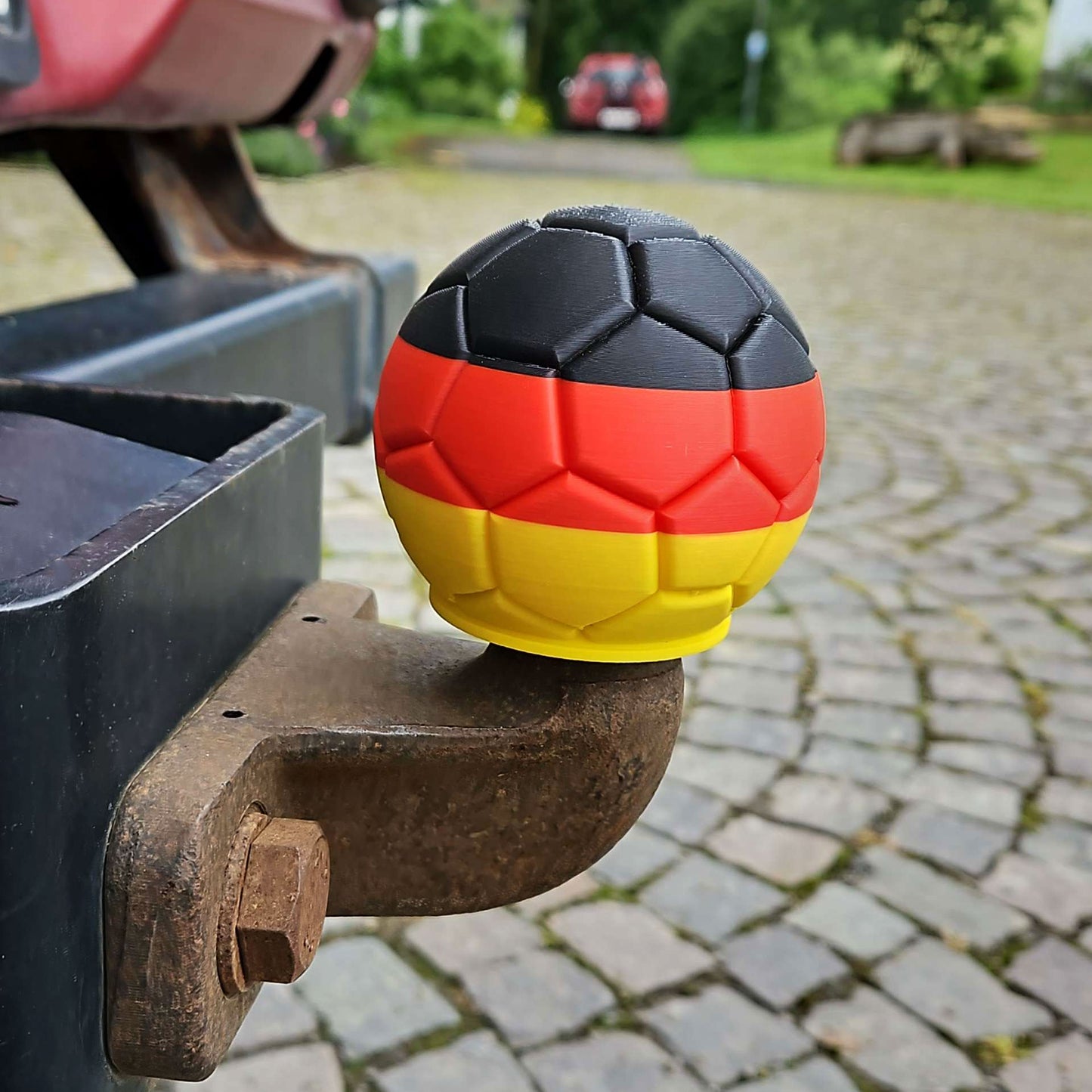 R-Satz Shop Anhängerkupplung Abdeckung Deutschland Fußball EM 2024 Kappe Lustig AHK Kugelschutz Schutzkappe Fanartikel